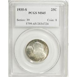 1935-S 25C MS65 PCGS