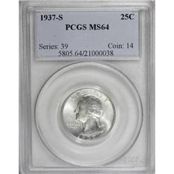 1937-S 25C MS64 PCGS
