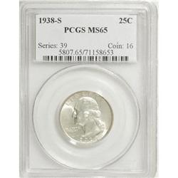 1938-S 25C MS65 PCGS