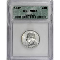 1947 25C MS67 ICG
