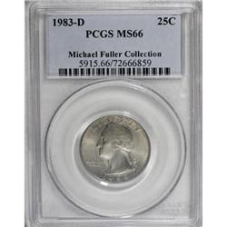1983-D 25C MS66 PCGS