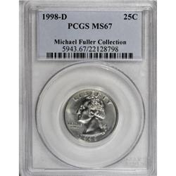 1998-D 25C MS67 PCGS