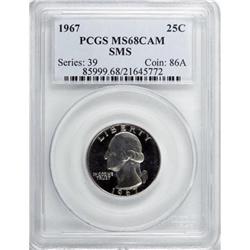 1967 25C SMS Cameo MS68 PCGS