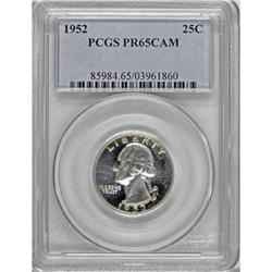 1952 25C Cameo PR65 PCGS