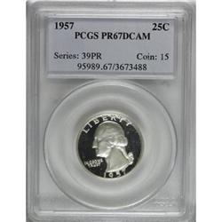 1957 25C Deep Cameo PR67 PCGS
