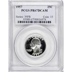 1957 25C Deep Cameo PR67 PCGS