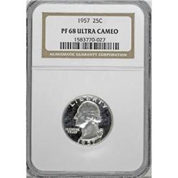 1957 25C Deep Cameo PR68 NGC