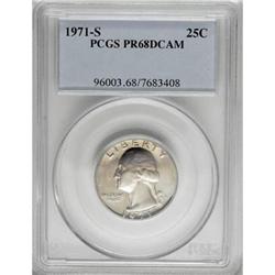 1971-S 25C Deep Cameo PR68 PCGS