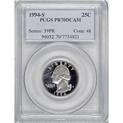 1994-S 25C Clad Deep Cameo PR70 PCGS