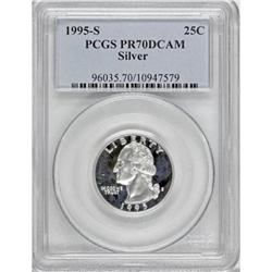 1995-S 25C Silver Deep Cameo PR70 PCGS