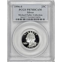 1996-S 25C Silver Deep Cameo PR70 PCGS