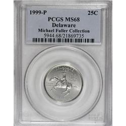 1999-P 25C Delaware MS68 PCGS