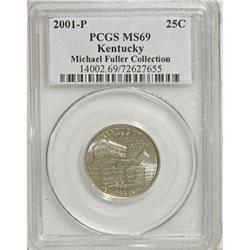 2001-P 25C Kentucky MS69 PCGS