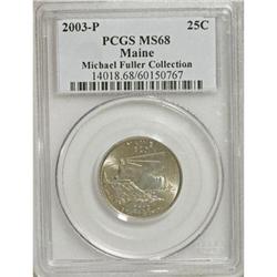 2003-P 25C Maine MS68 PCGS