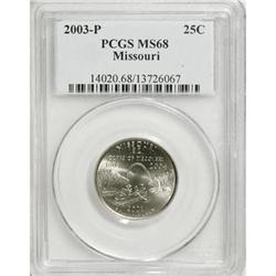 2003-P 25C Missouri MS68 PCGS