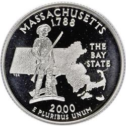 2000-S 25C Massachusetts Clad Deep Cameo PR70 PCGS