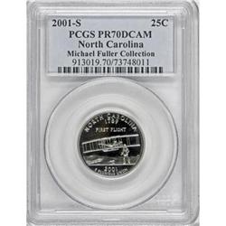 2001-S 25C North Carolina Clad Deep Cameo PR70 PCGS