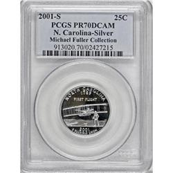 2001-S 25C North Carolina Silver Deep Cameo PR70 PCGS