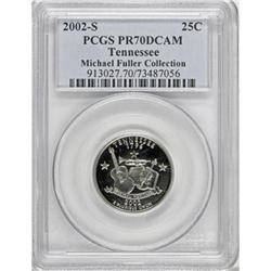 2002-S 25C Tennessee Clad Deep Cameo PR70 PCGS