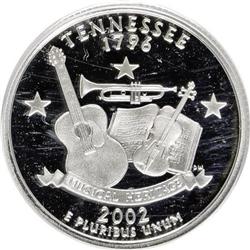 2002-S 25C Tennessee Silver Deep Cameo PR70 PCGS