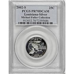 2002-S 25C Louisiana Silver Deep Cameo PR70 PCGS