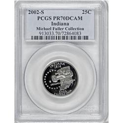 2002-S 25C Indiana Clad Deep Cameo PR70 PCGS