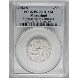 2002-S 25C Mississippi Clad Deep Cameo PR70 PCGS