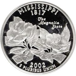 2002-S 25C Mississippi Silver Deep Cameo PR70 PCGS
