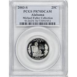 2003-S 25C Alabama Clad Deep Cameo PR70 PCGS