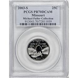 2003-S 25C Missouri Clad Deep Cameo PR70 PCGS