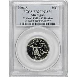 2004-S 25C Michigan Clad Deep Cameo PR70 PCGS