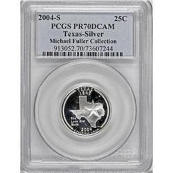 2004-S 25C Texas Silver Deep Cameo PR70 PCGS