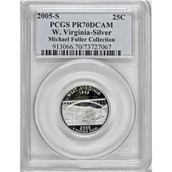 2005-S 25C West Virginia Silver Deep Cameo PR70 PCGS