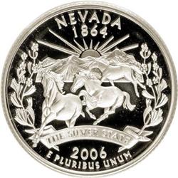 2006-S 25C Nevada Silver Deep Cameo PR70 PCGS