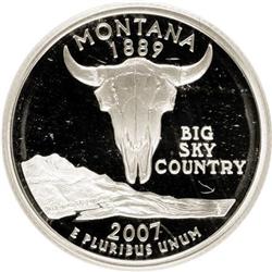 2007-S 25C Montana Silver Deep Cameo PR70 PCGS