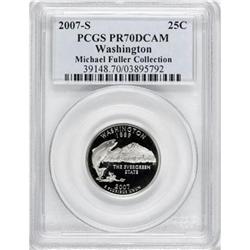2007-S 25C Washington Clad Deep Cameo PR70 PCGS