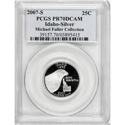 2007-S 25C Idaho Silver Deep Cameo PR70 PCGS