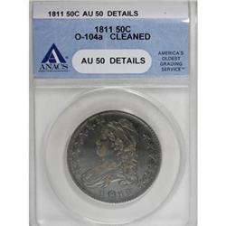 1811 50C Large 8 AU50 ANACS