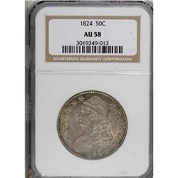 1824 50C AU58 NGC