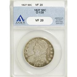 1827 50C Square Base 2 VF20 ANACS
