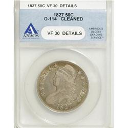 1827 50C Square Base 2 VF30 ANACS