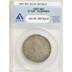 1827 50C Square Base 2 AU50 ANACS
