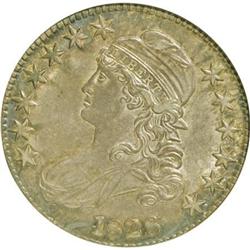 1828 50C Square Base 2, Small 8, Large Letters AU50 AN