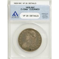 1829 50C Small Letters VF20 ANACS