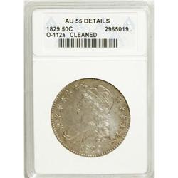 1829 50C Small Letters AU55 ANACS