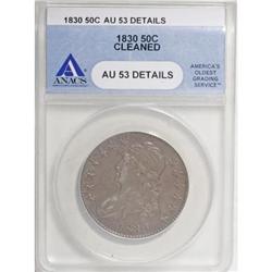 1830 50C Small 0 AU53 ANACS