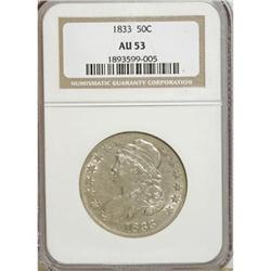 1833 50C AU53 NGC