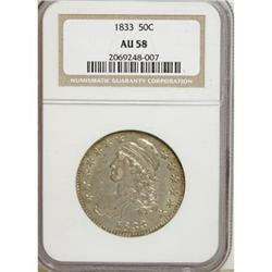 1833 50C AU58 NGC