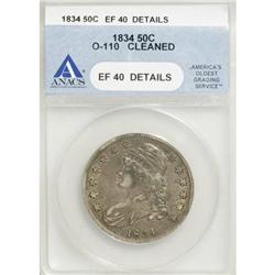 1834 50C Small Date, Small Letters XF40 ANACS