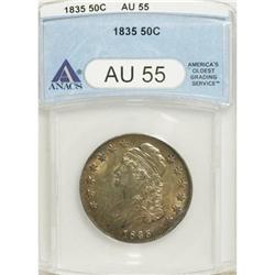 1835 50C AU55 ANACS